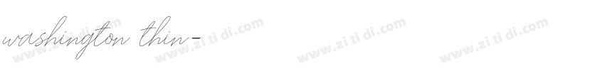 washington thin字体转换
